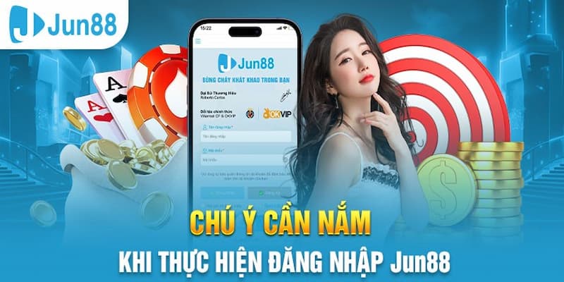 Lưu ý quan trọng khi tiến hành đăng nhập Jun88